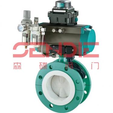 氣動(dòng)襯氟法蘭蝶閥